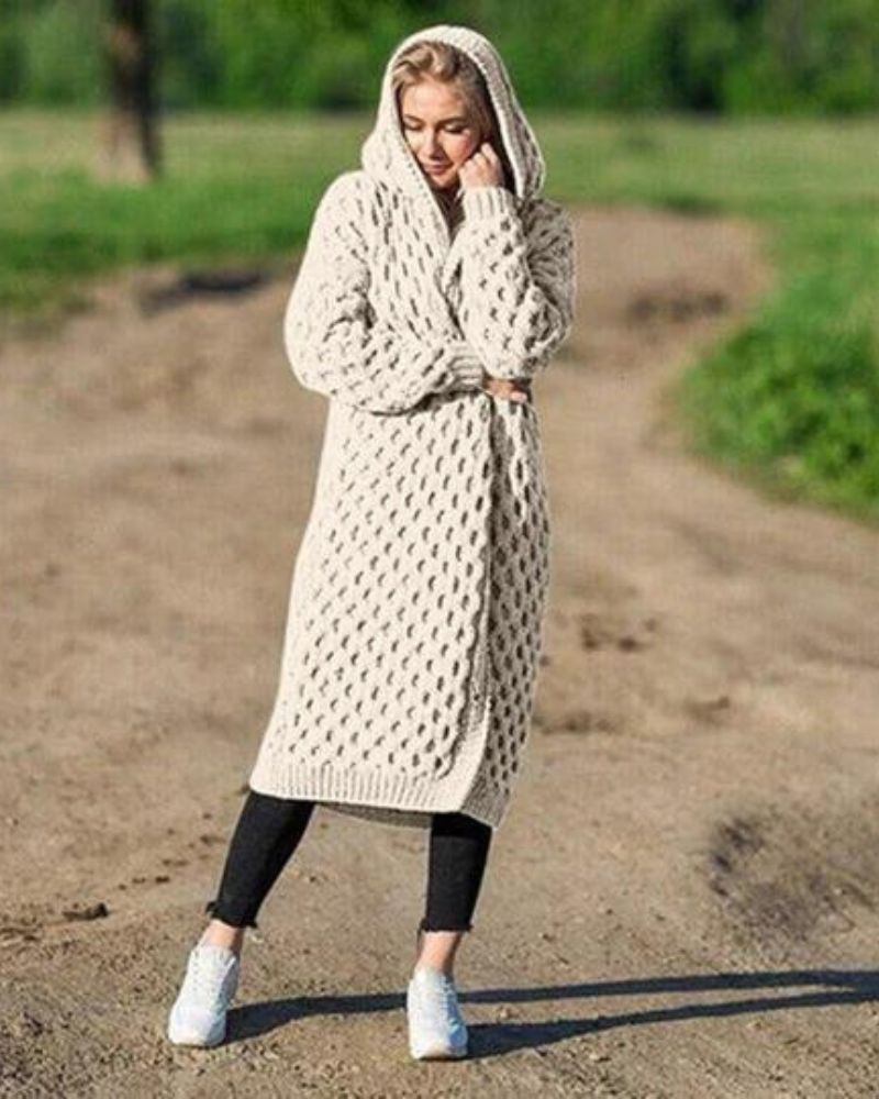 Drune Lange Strickjacke