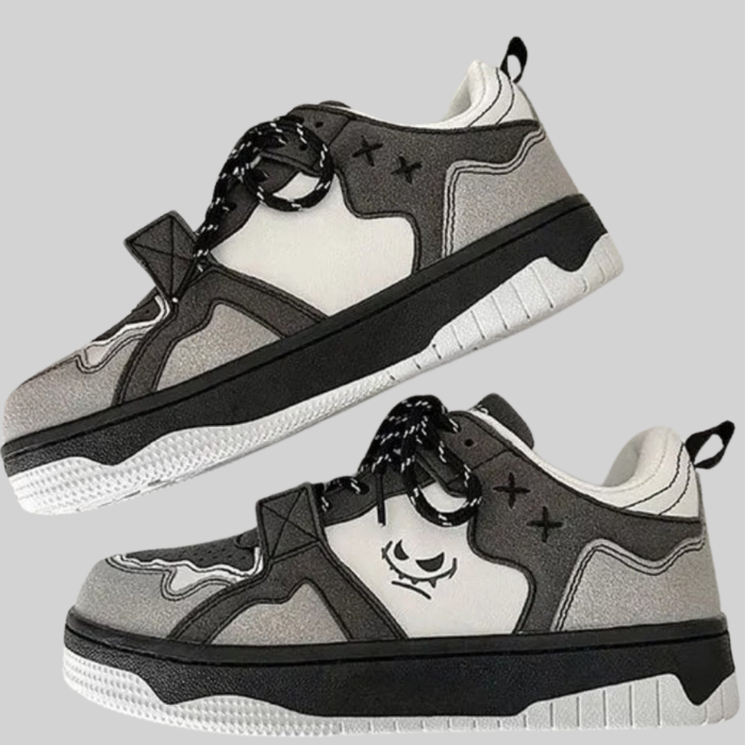 Drune - Sneakers - Jahrgang - Graffiti Niedrig-Top-Plattform