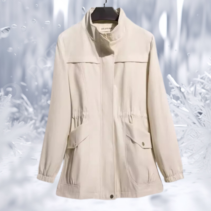 Drune | Parka Jacke Hoher Kragen Verstellbare Taille Winddicht Mit Taschen