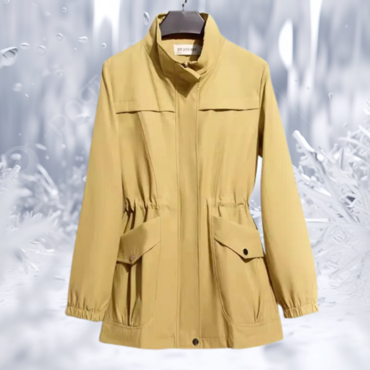 Drune | Parka Jacke Hoher Kragen Verstellbare Taille Winddicht Mit Taschen