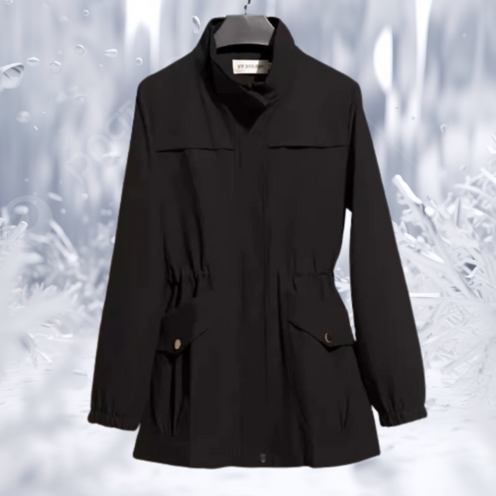 Drune | Parka Jacke Hoher Kragen Verstellbare Taille Winddicht Mit Taschen