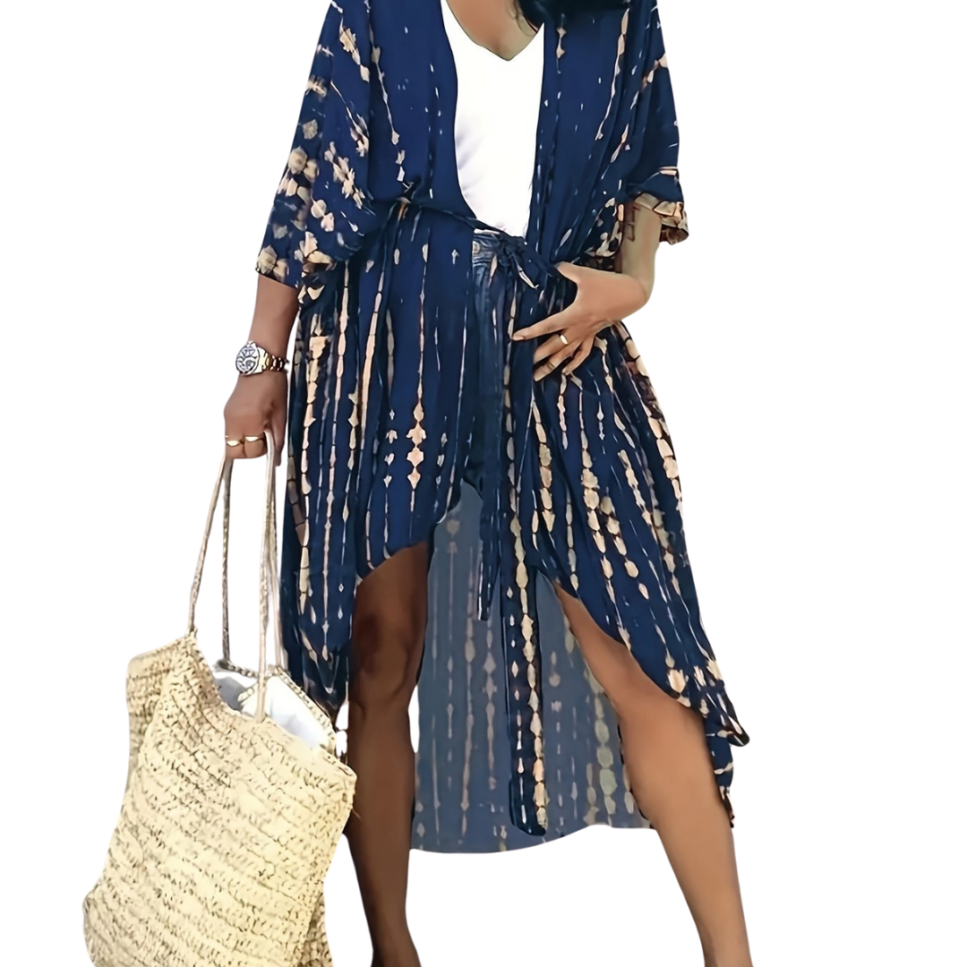 Drune Midi Kimono – Boho – Allover-Print Loose Fit