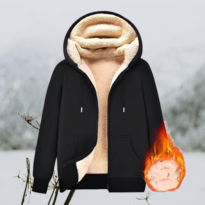 Drune | Kuschelige Unisex Lammfell Kapuzenjacke