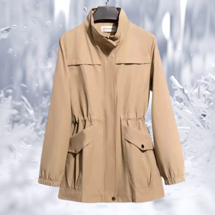 Drune | Parka Jacke Hoher Kragen Verstellbare Taille Winddicht Mit Taschen