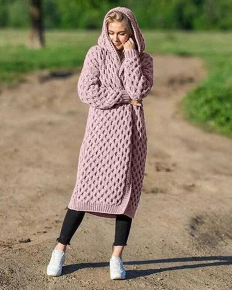 Drune Lange Strickjacke