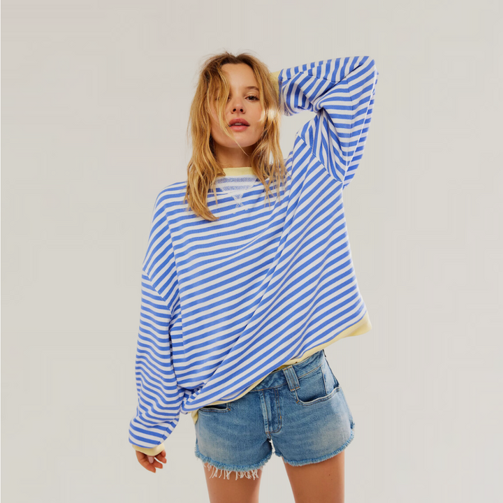 Drune | Oversized Gestreiftes Sweatshirt