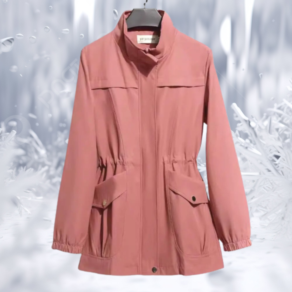 Drune | Parka Jacke Hoher Kragen Verstellbare Taille Winddicht Mit Taschen