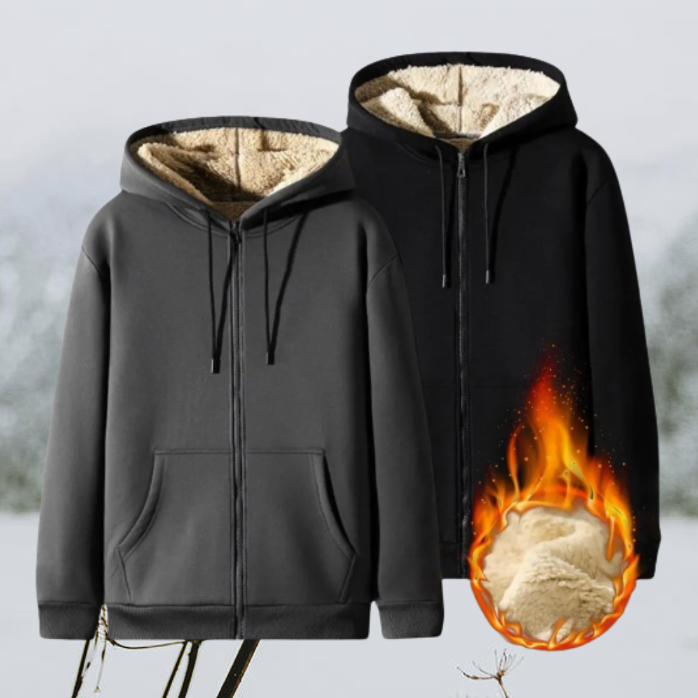 Drune | Kuschelige Unisex Lammfell Kapuzenjacke