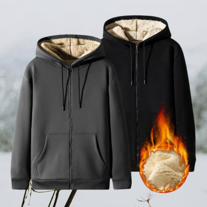 Drune | Kuschelige Unisex Lammfell Kapuzenjacke