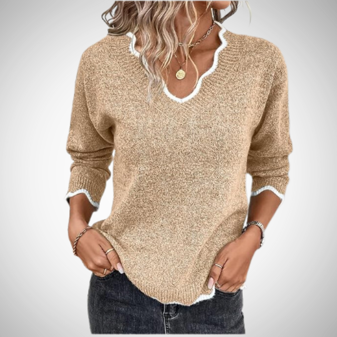 Drune | Stylischer Strickpullover mit V-Ausschnitt