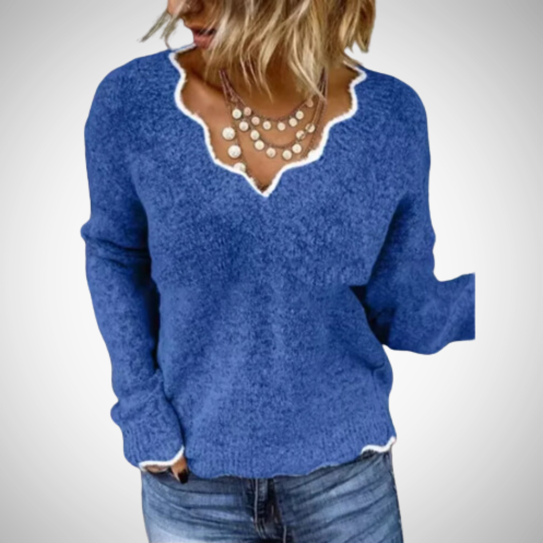 Drune | Stylischer Strickpullover mit V-Ausschnitt