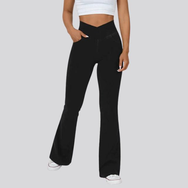 Drune | Hoch taillierte Flare-Leggings