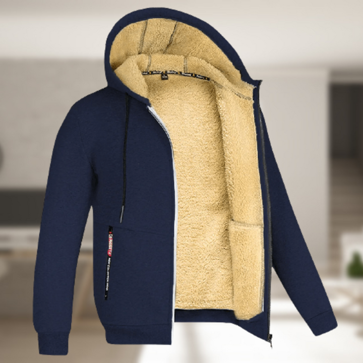 Drune | Lässige Herren Winterjacke mit Kapuze und Fleece