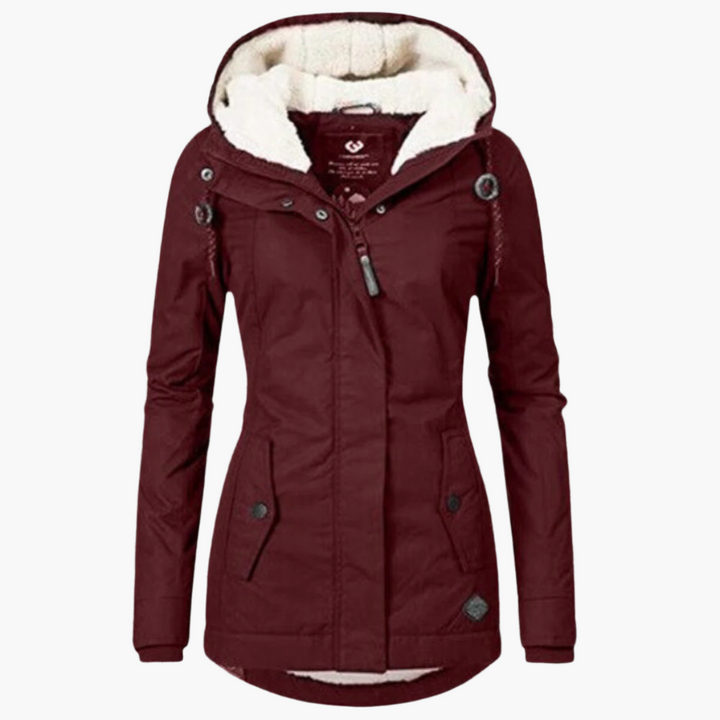 Drune | Winterjacke Sherpa-Hoodie - Modischer Parka für kalte Tage, figurbetonter Schnitt, perfekter Alltagsbegleiter