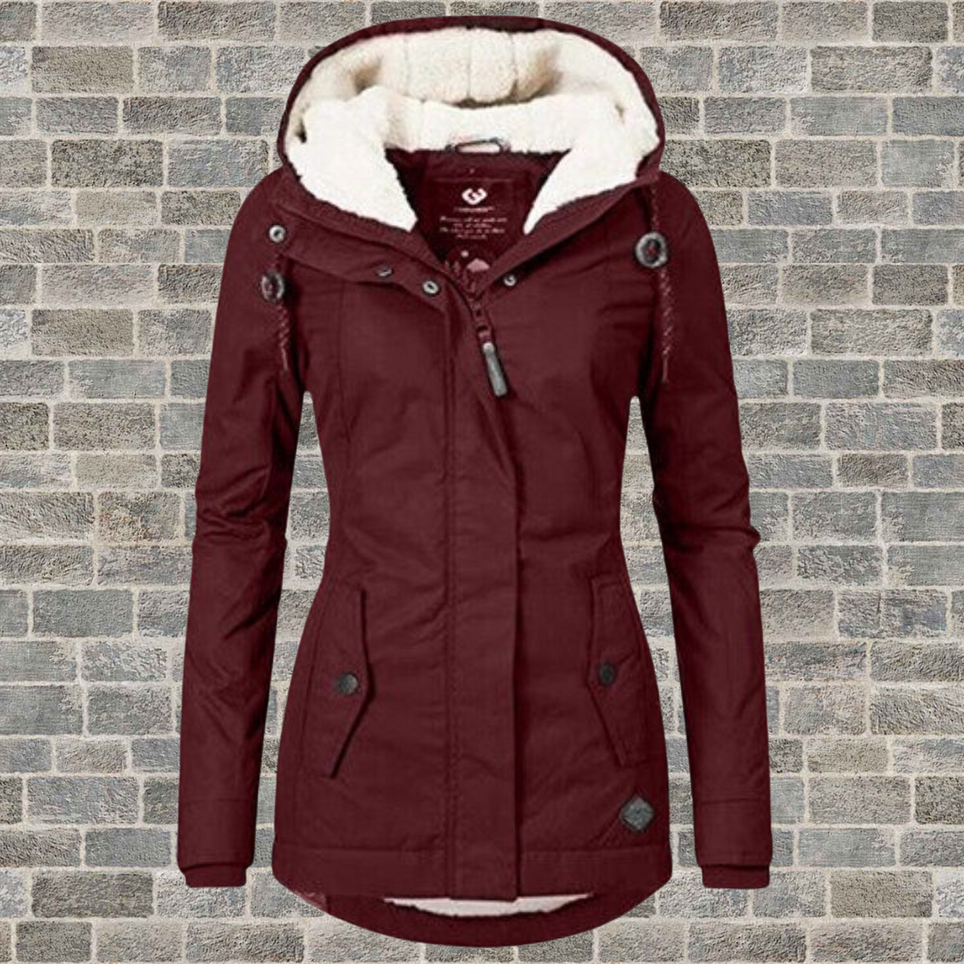 Drune | Baumwolljacke mit Kapuze aus Lammfell