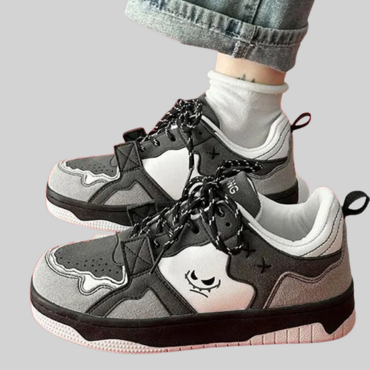 Drune - Sneakers - Jahrgang - Graffiti Niedrig-Top-Plattform