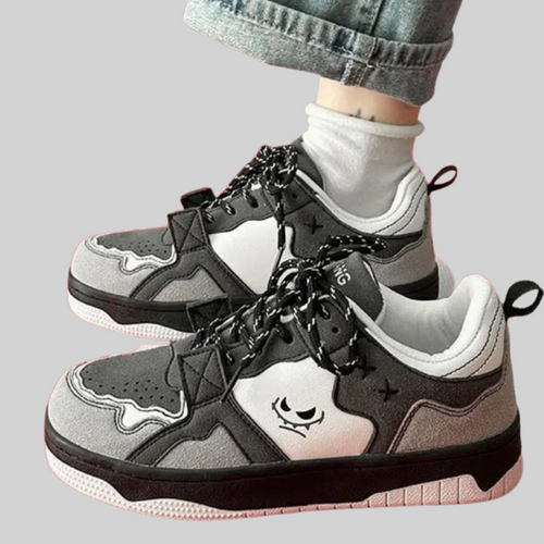 Drune - Sneakers - Jahrgang - Graffiti Niedrig-Top-Plattform