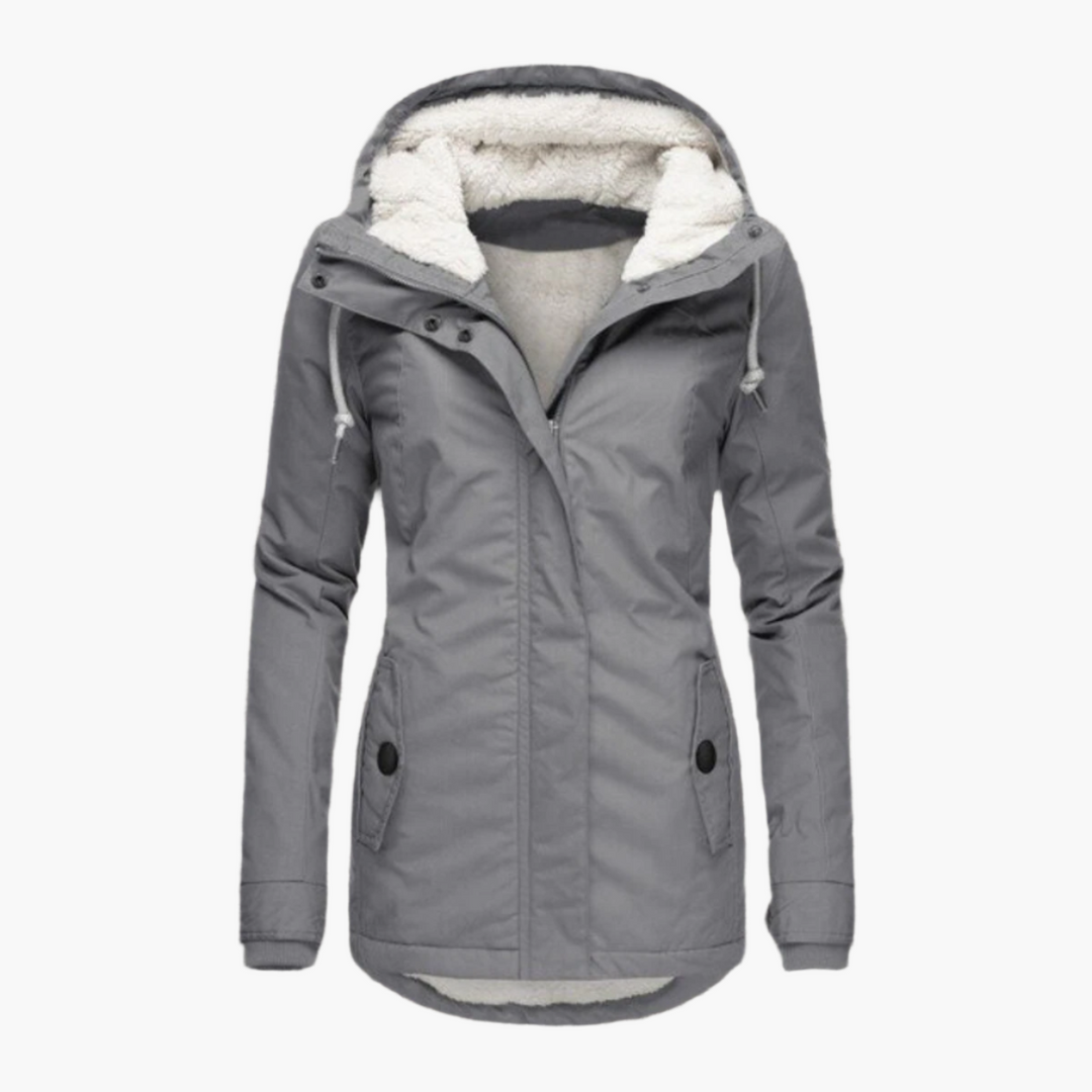 Drune | Winterjacke Sherpa-Hoodie - Modischer Parka für kalte Tage, figurbetonter Schnitt, perfekter Alltagsbegleiter