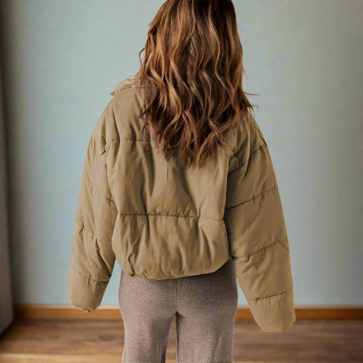Drune | Pufferjacke Kurze Länge Hoher Kragen Reißverschluss Verstellbare Passform