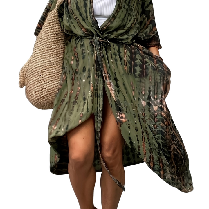 Drune Midi Kimono – Boho – Allover-Print Loose Fit