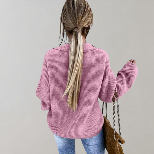 Drune | Oversized Pullover für Damen mit V-Ausschnitt