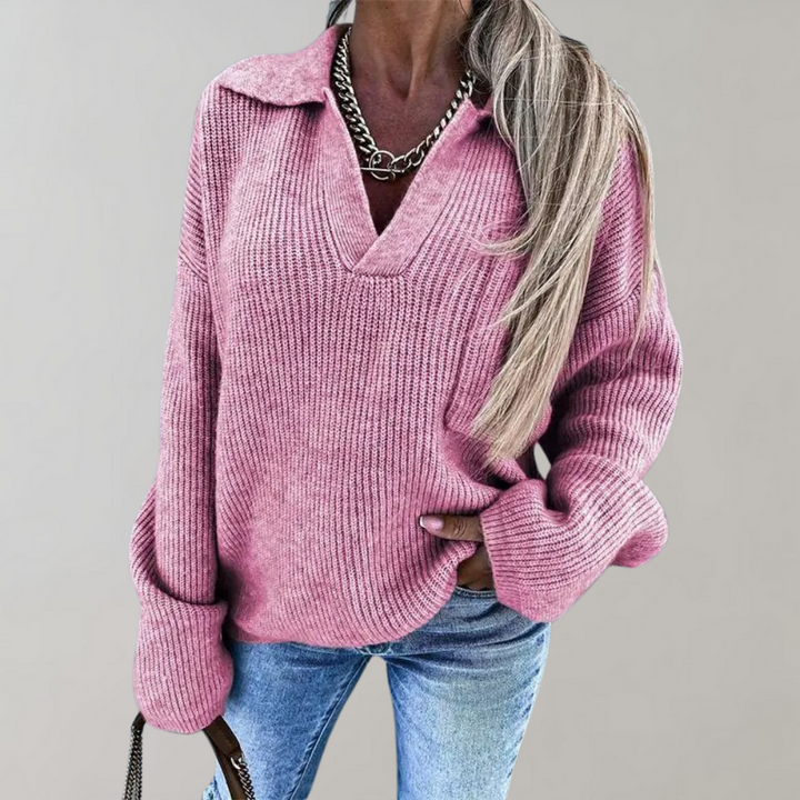 Drune | Oversized Pullover für Damen mit V-Ausschnitt