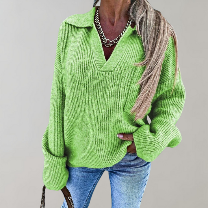 Drune | Oversized Pullover für Damen mit V-Ausschnitt