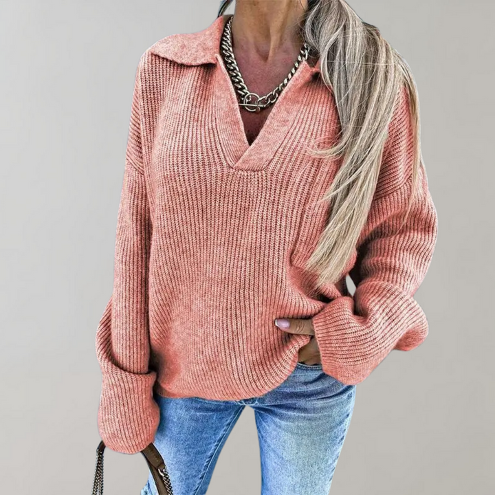 Drune | Oversized Pullover für Damen mit V-Ausschnitt