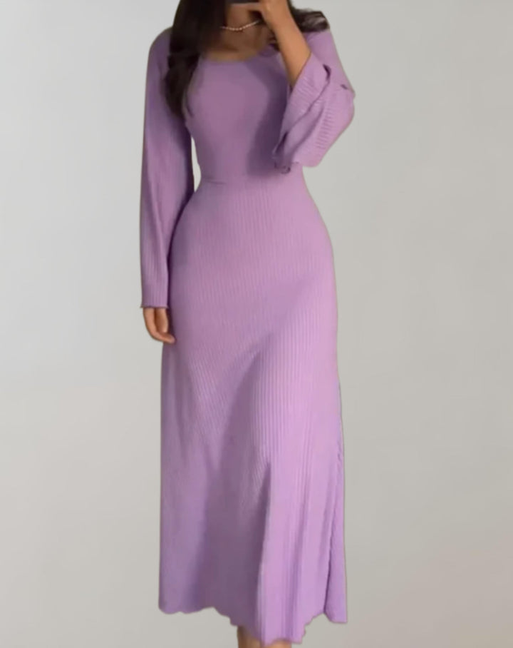 Drune | Bodycon Kleid mit Langen Ärmeln und Rundem Ausschnitt für Damen
