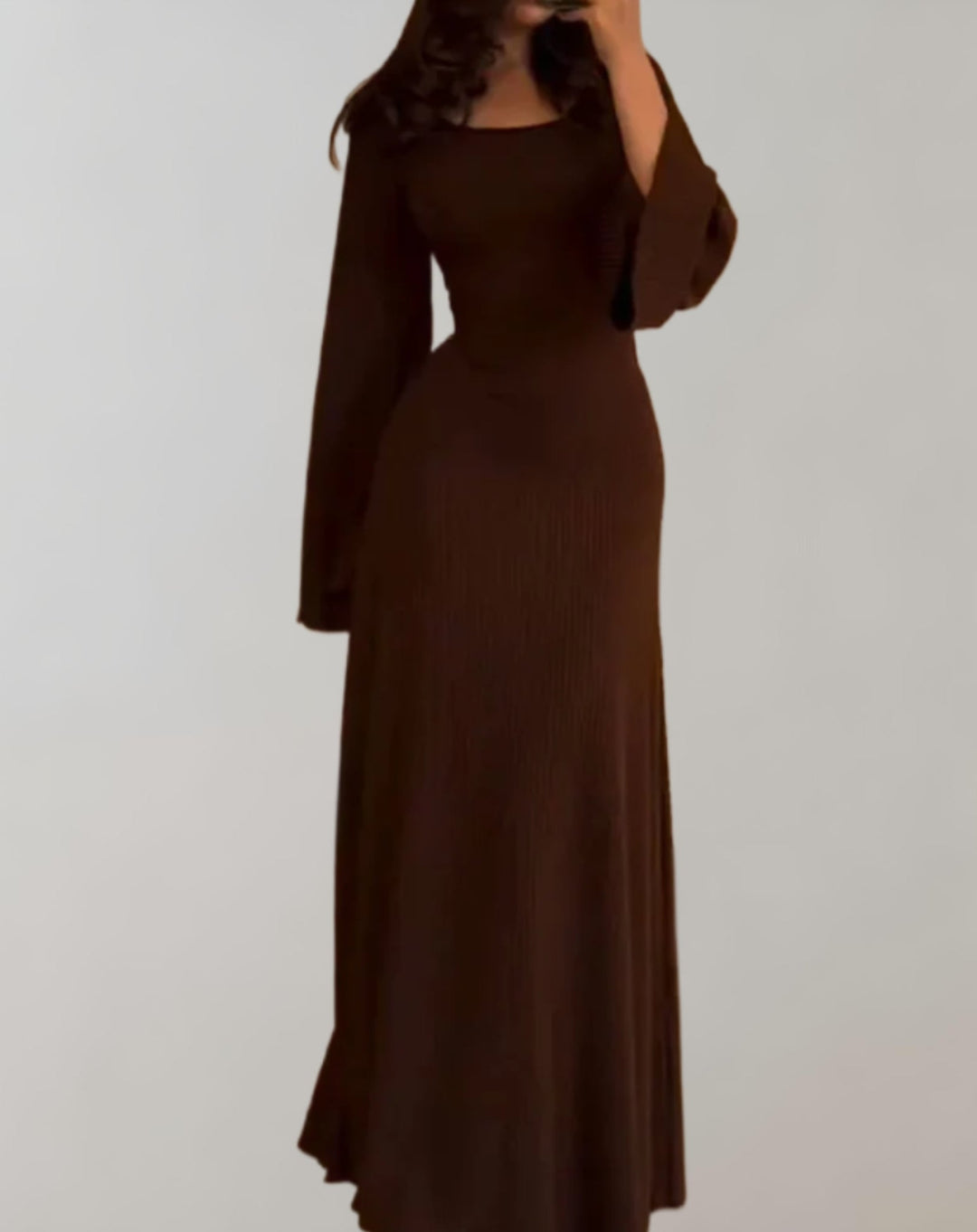 Drune | Bodycon Kleid mit Langen Ärmeln und Rundem Ausschnitt für Damen