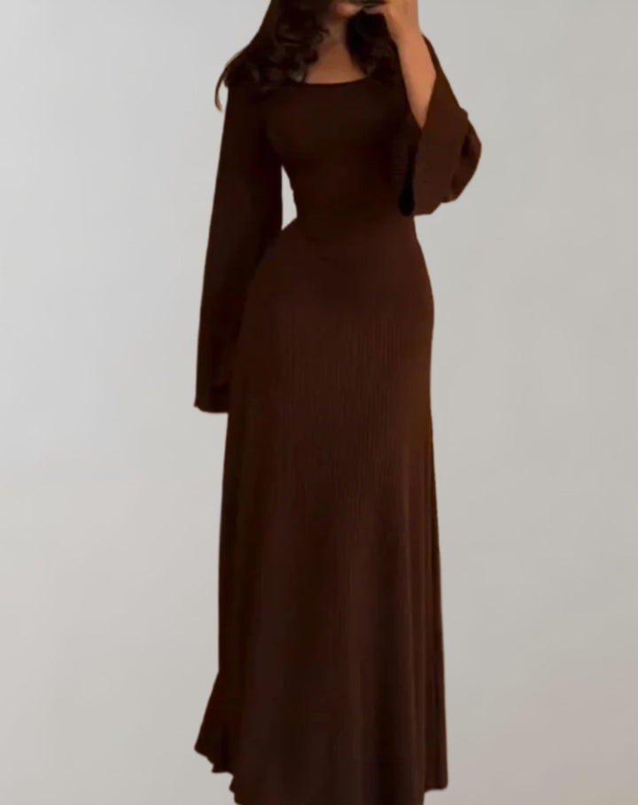 Drune | Bodycon Kleid mit Langen Ärmeln und Rundem Ausschnitt für Damen