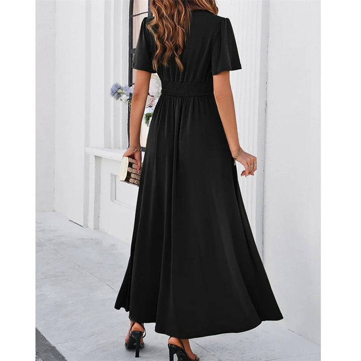 Drune | Rote V-Hals Bodycon Kleid