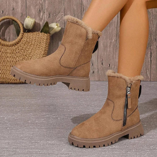 Drune | Gemütliche Plüschgefütterte Kurzstiefel für Damen