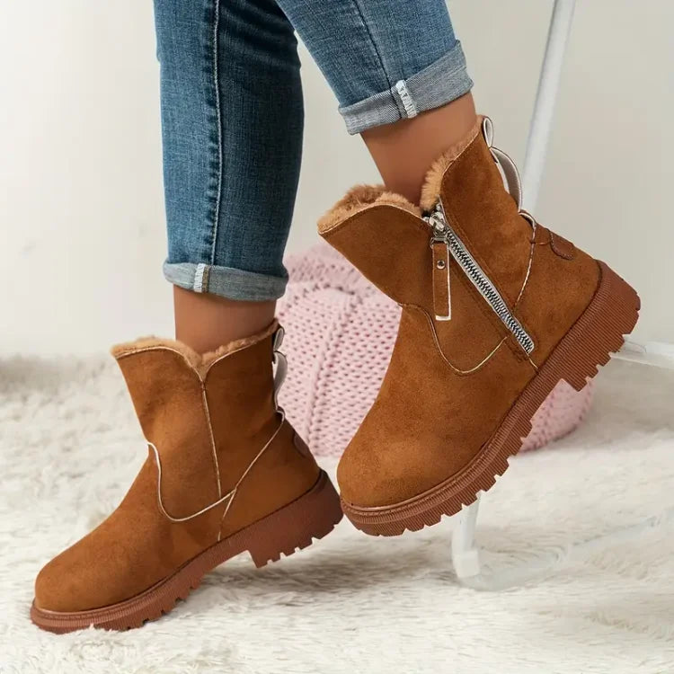 Drune | Gemütliche Plüschgefütterte Kurzstiefel für Damen