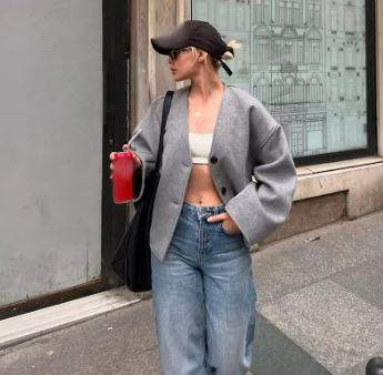 Drune | Trendige Kurze Jacke Minimalistisches Design Elegant und Modern