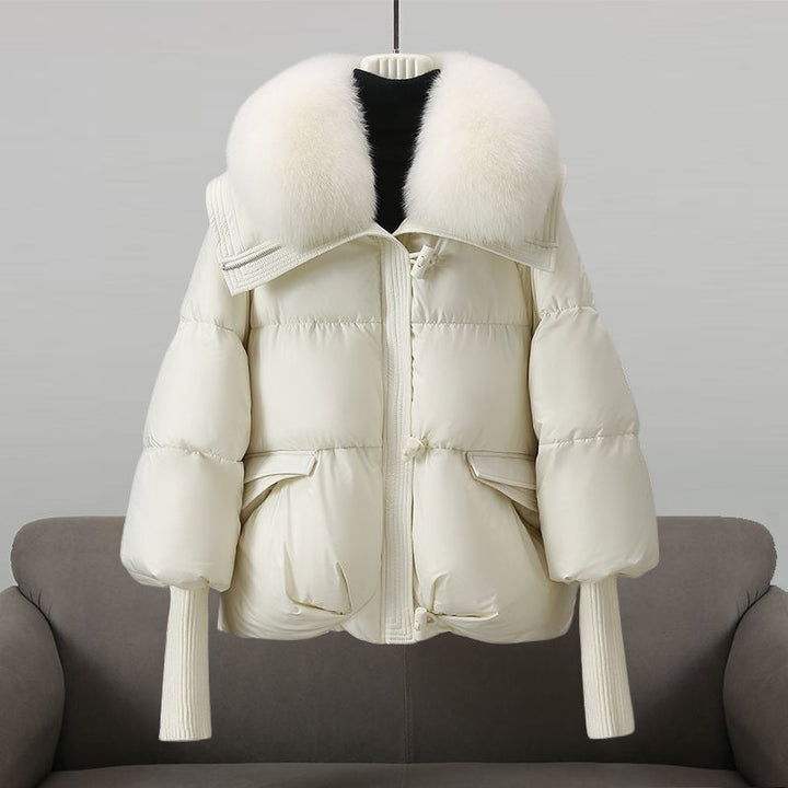 Drune | Pufferjacke - Breiter Kragen mit Reißverschluss und Druckknopfverschluss