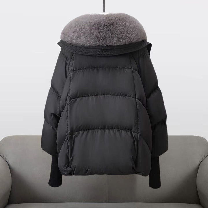 Drune | Pufferjacke - Breiter Kragen mit Reißverschluss und Druckknopfverschluss