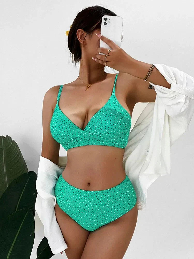 Damen Bikini Set mit Hoher Taille & Sommer-Strandmode | Drune
