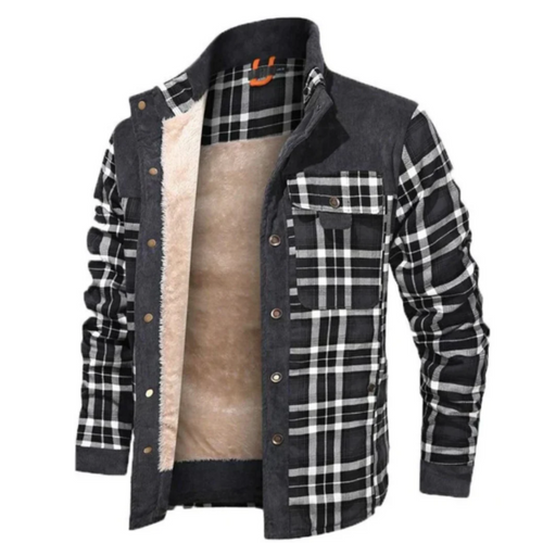Drune | Karierte button-up Jacke für Herren Warm