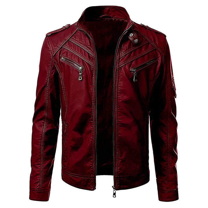 Drune | Elegante und hochwertige Motorradjacke für Männer Mit mehreren Taschen