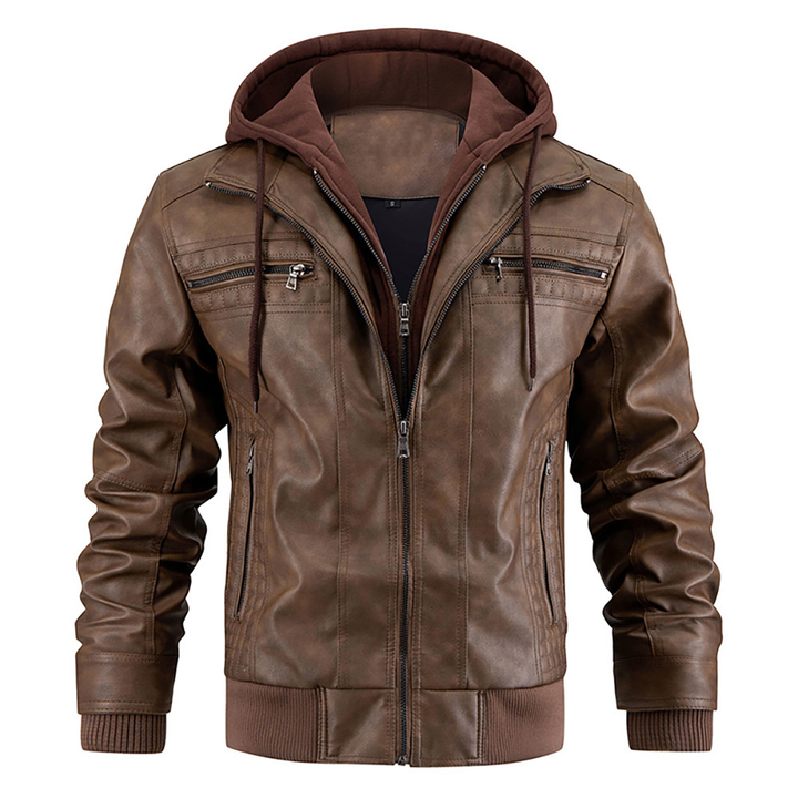Drune | Premium-Motorradjacke für Herren mit Kapuze
