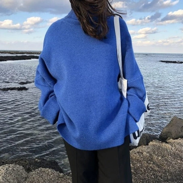 Drune | Strickpullover Übergroß Passform Rollkragen Weich Und Warm Lange Ärmel