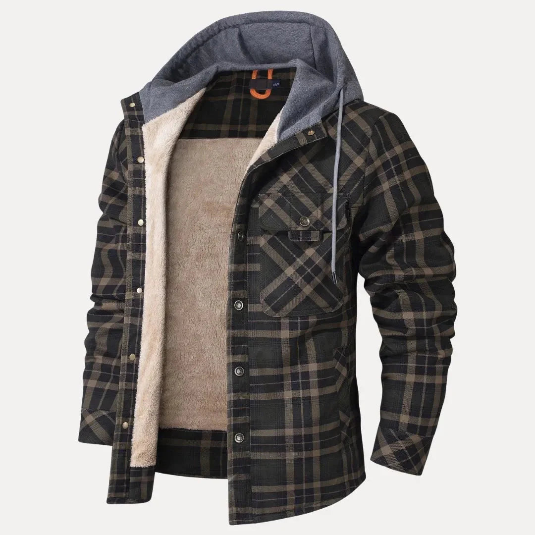 Drune | Sherpa-gefütterte Kariertes Gepolsterten Jacke