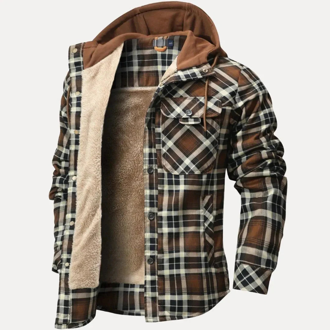 Drune | Sherpa-gefütterte Kariertes Gepolsterten Jacke