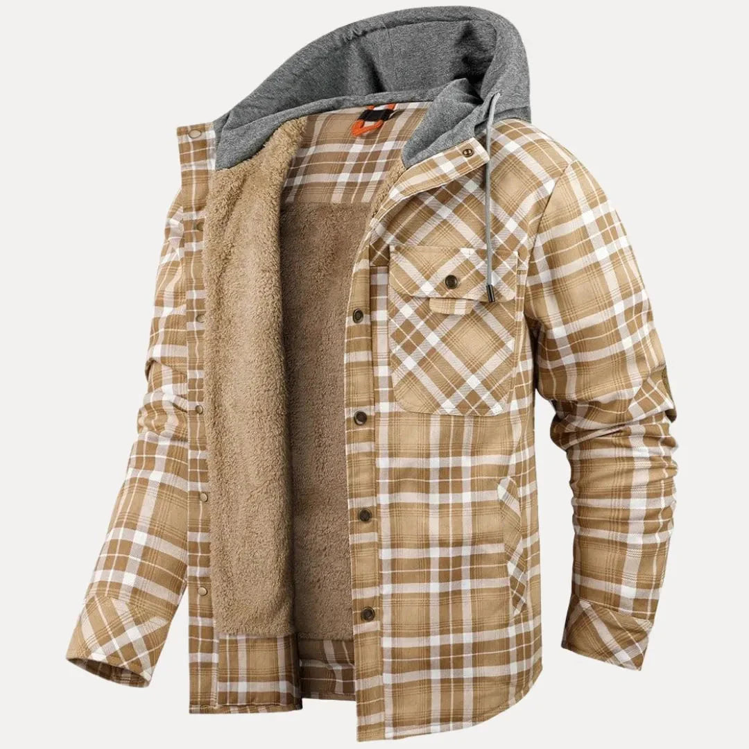 Drune | Sherpa-gefütterte Kariertes Gepolsterten Jacke