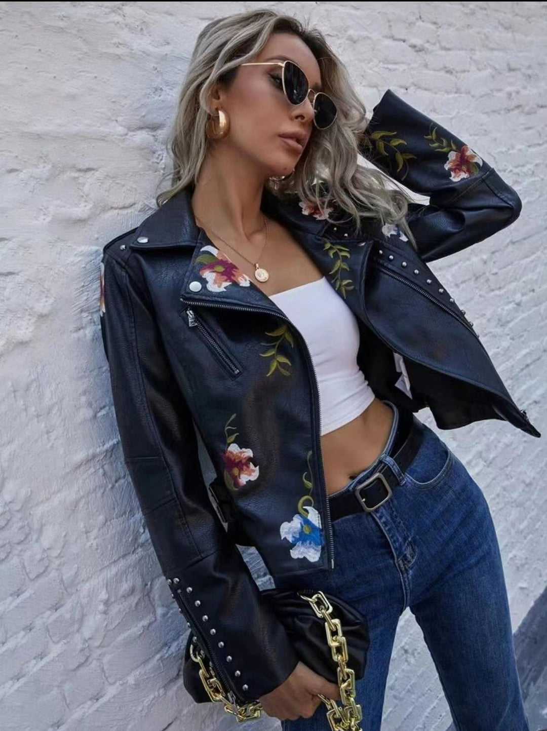 Drune | Weinlese Floral Print Button up Jacke Für Frauen