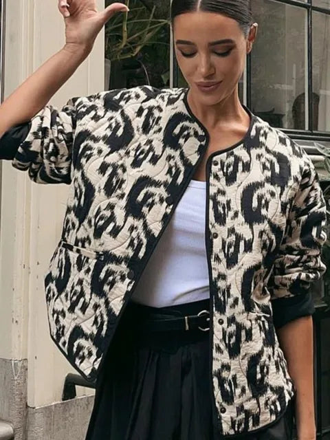 Drune | Jacke Blumen Übergröße Wattierte Jacke Damenjacke