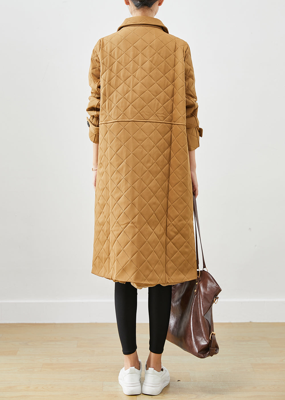 Drune | Khaki Notched Plaid Taschen Baumwollmäntel