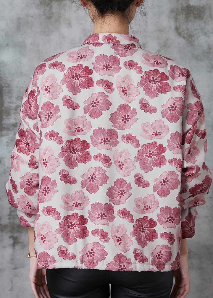Drune | Pink Print Feine Baumwollgefüllte Orientalische Mäntel