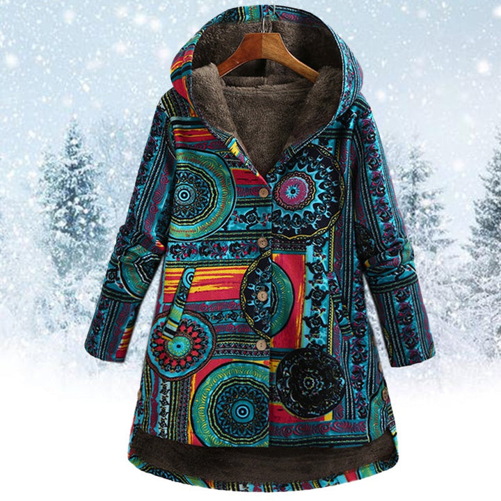 Drune | Jacke mit Kapuze und Blumen